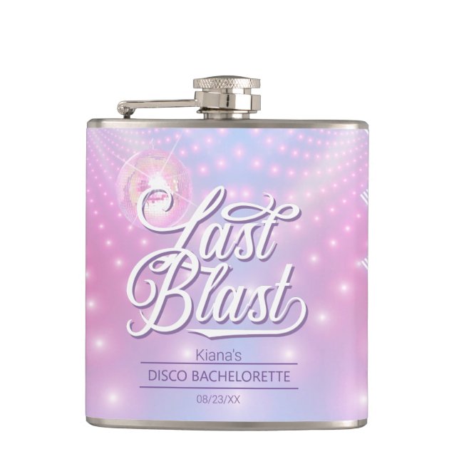 Last Blast Disco Bachelorette ID928 Flask Flachmann (Vorderseite)