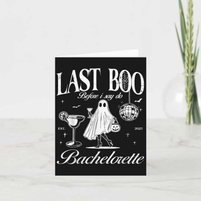 Last Boo Before I Say Do Bride Ghost Bachelorette  Karte (Vorderseite)