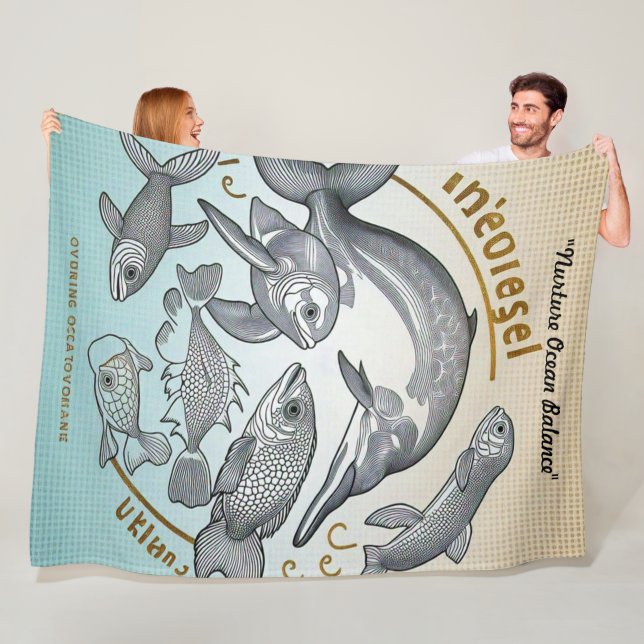 "Last Chance for Coral" Fleecedecke (Beispiel)