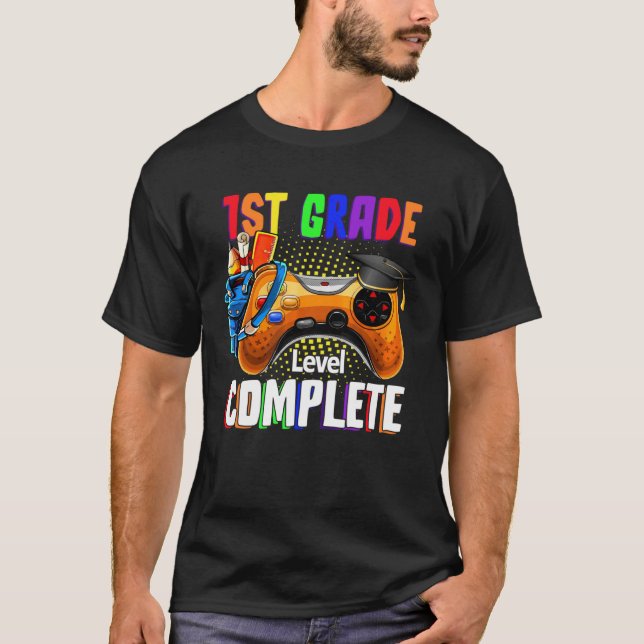 Last Day Of School 1st Grade Level Complete Gradua T-Shirt (Vorderseite)