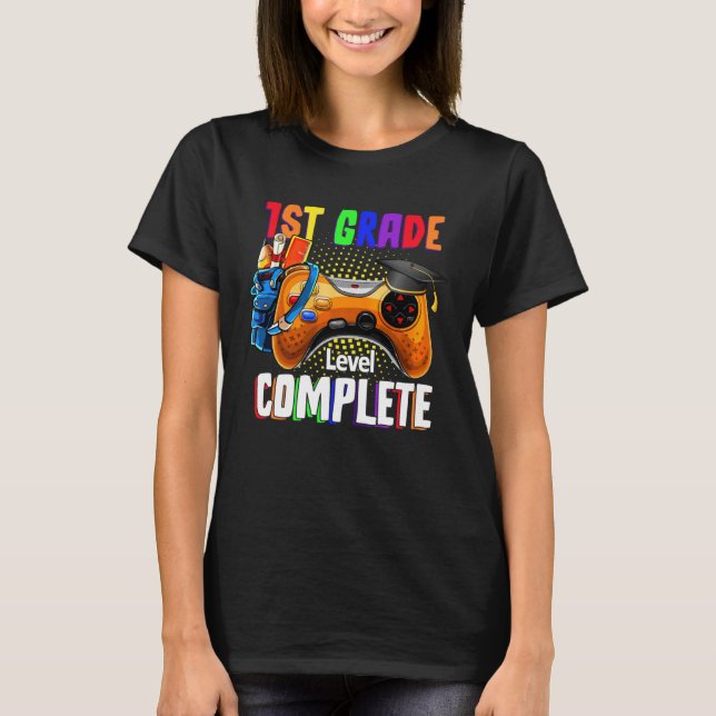 Last Day Of School 1st Grade Level Complete Gradua T-Shirt (Vorderseite)