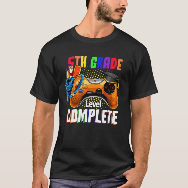Last Day Of School 5th Grade Level Complete Gradua T-Shirt (Vorderseite)