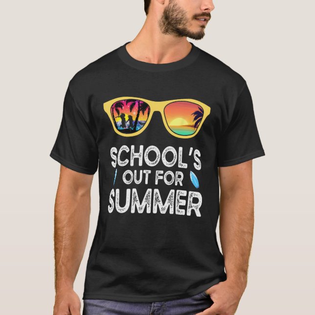Last Day Of School Retro Last Schools Out For Summ T-Shirt (Vorderseite)