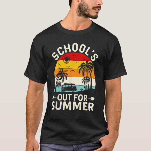 Last Day Of School Retro Schools Out For Summer 11 T-Shirt (Vorderseite)