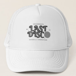 Last Disco Name Retro Silver 70s Bachelorette  Truckerkappe