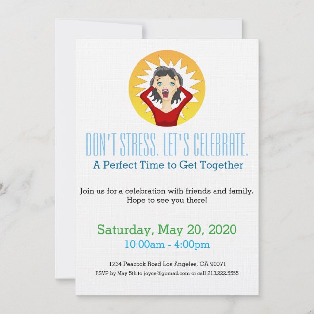 Last Minute-Party Einladung nicht betreten (Vorderseite)