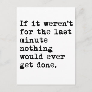 Last Minute Postkarte