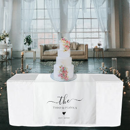Last Name Sign Wedding Sweetheart Table Runner Wandteppich