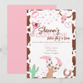 Last Ride Bachelorette Party Einladung