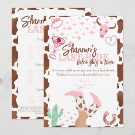 Last Ride Weekend Trip Bachelorette Party Einladung