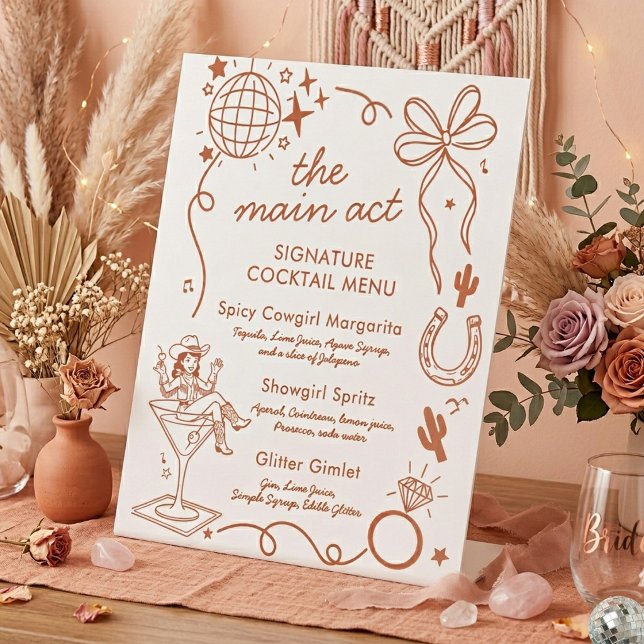 Last Rodeo Bachelorette Party Signature Drink  Sockelschild (Von Creator hochgeladen)