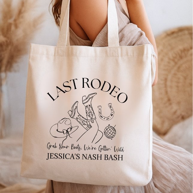 Last Rodeo Bachelorette, Personalized Boho Bridal Tragetasche (Von Creator hochgeladen)