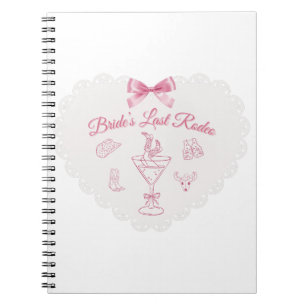 "Last Rodeo Bride Stamm Western Bachelorette" Notizblock