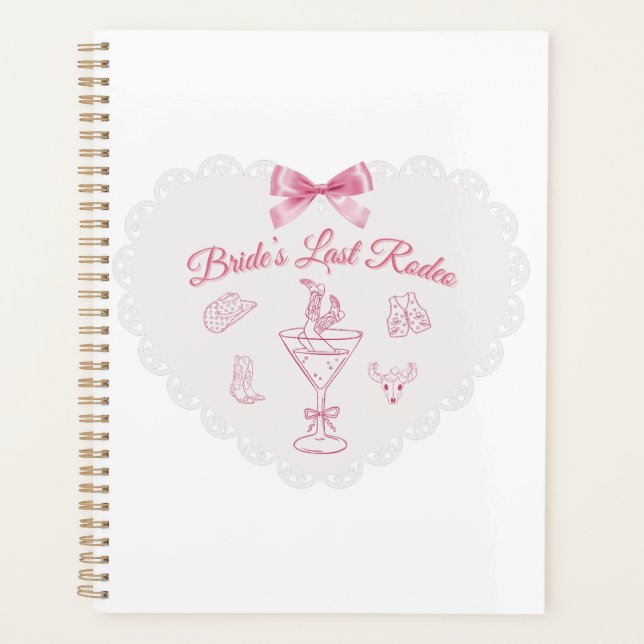 "Last Rodeo Bride Stamm Western Bachelorette" Planer (Vorderseite)