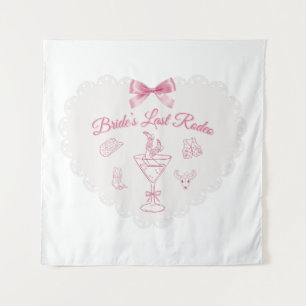 "Last Rodeo Bride Stamm Western Bachelorette" Wandteppich