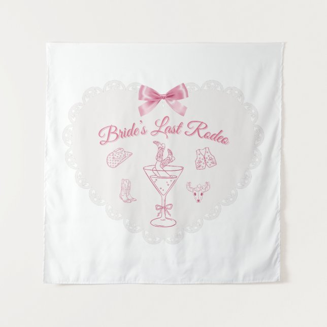 "Last Rodeo Bride Stamm Western Bachelorette" Wandteppich (Vorderseite)