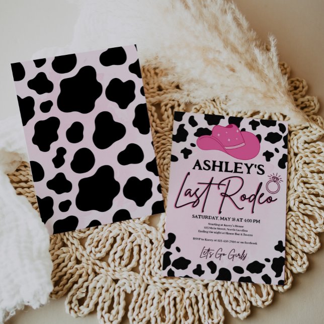 Last Rodeo Cowgirl Bachelorette Brautparty Einladung (Von Creator hochgeladen)