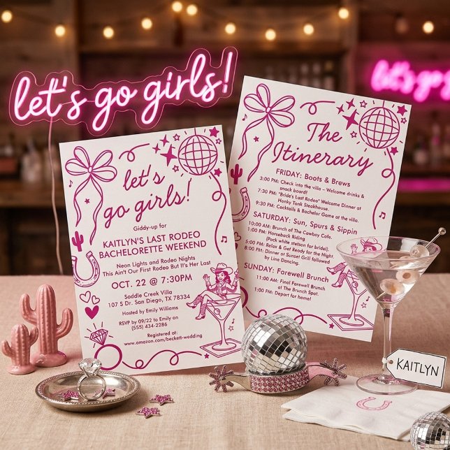 Last Rodeo Cowgirl Bachelorette Weekend Itinerary Einladung (Von Creator hochgeladen)