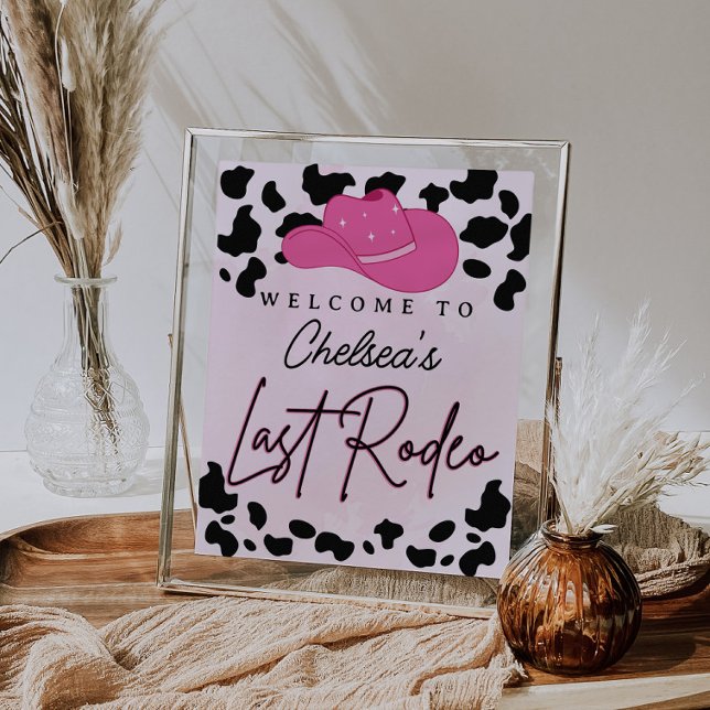 Last Rodeo Cowgirl Brautparty Bachelorette Sign Poster (Von Creator hochgeladen)