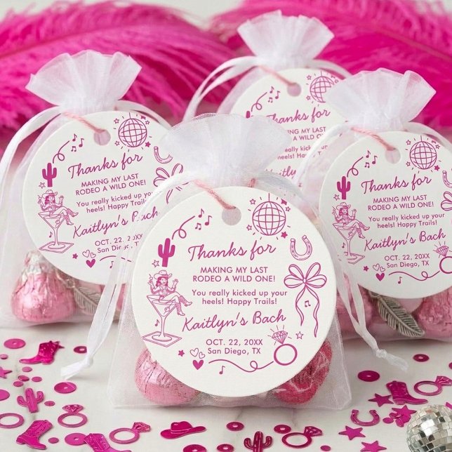 Last Rodeo Disco Cowgirl Bachelorette Party Geschenkanhänger (Von Creator hochgeladen)