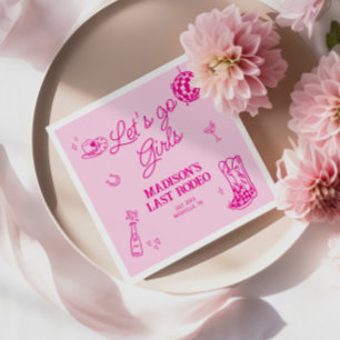 Last Rodeo Disco Cowgirl Bachelorette Serviette