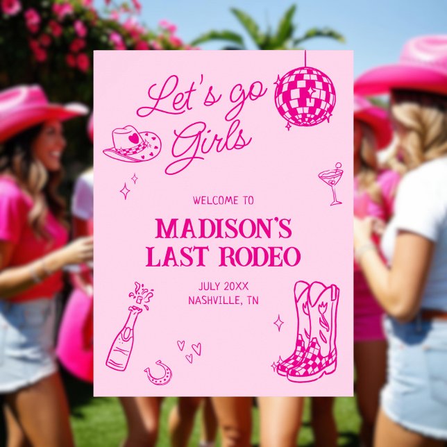 Last Rodeo Disco Cowgirl Bachelorette Willkommen Poster (Von Creator hochgeladen)