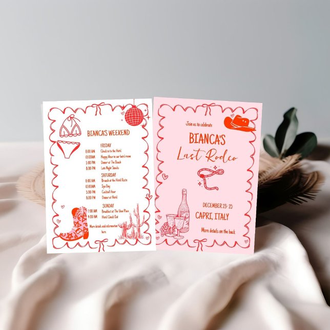 Last rodeo Nashville Bachelorette Weekend Party Einladung (Von Creator hochgeladen)