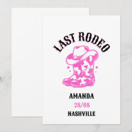 last rodeo pink cowgirl einladung