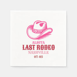 last rodeo pink cowgirl hat serviette