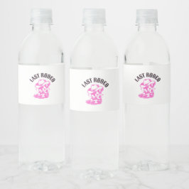 last rodeo pink southern bachelorette party wasserflaschenetikett