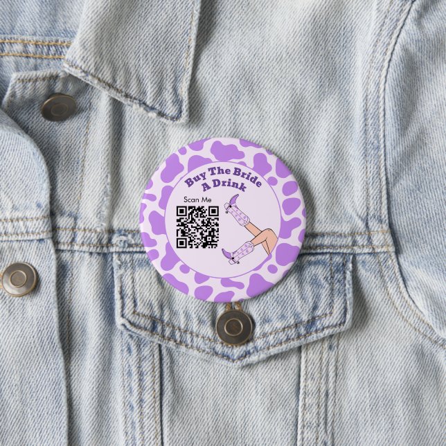 Last Rodeo Purple Cowgirl Buy The Bride A Drink Button (Beispiel)