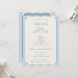 Last Splash Bachelorette Weekend Itinerary and  Einladung