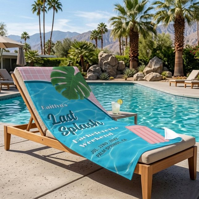 Last Splash Bachelorette Weekend Pool Party Strandtuch (Von Creator hochgeladen)