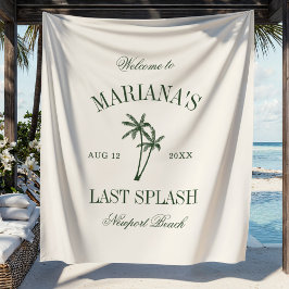 Last Splash Beach Palms Bachelorette Wandteppich