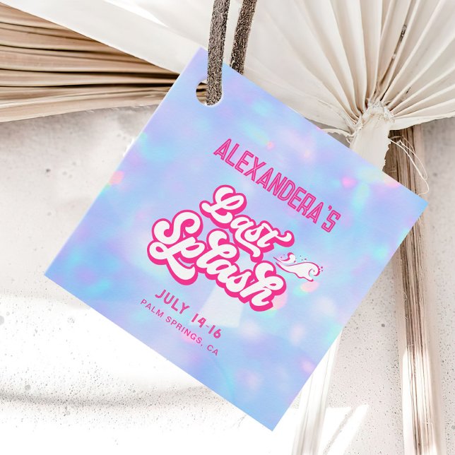 Last Splash Pool Party Bachelorette Geschenkanhänger (Von Creator hochgeladen)
