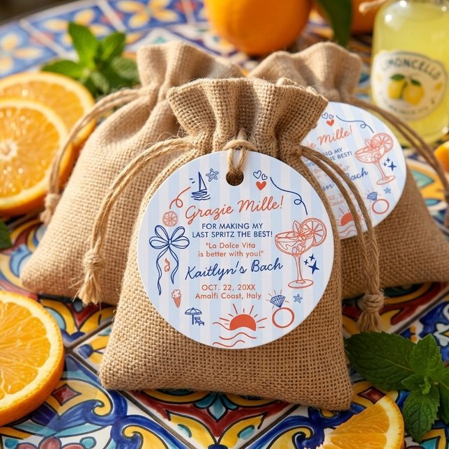 Last Spritz Amalfi Coast Bachelorette Party Geschenkanhänger (Von Creator hochgeladen)