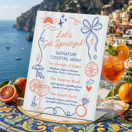 Last Spritz Bachelorette Party Signature Drink Sockelschild