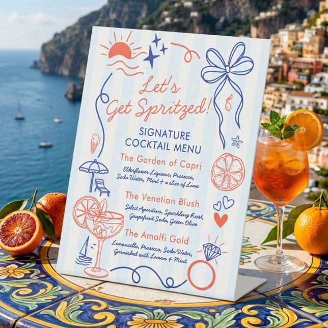 Last Spritz Bachelorette Party Signature Drink  Sockelschild (Von Creator hochgeladen)