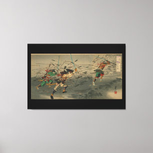 Last Stand of the Kusunoki Clan at Shijonawate Leinwanddruck