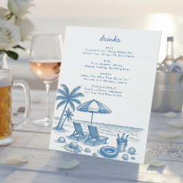 Last toast on the coast Bachelorette Party Drinks Sockelschild