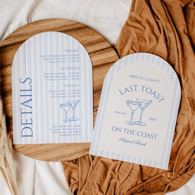 Last Toast On The Coast Bachelorette Weekend Einladung (Von Creator hochgeladen)