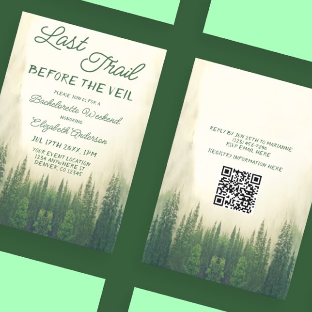 Last Trail Before The Veil Bachelorette Einladung (Von Creator hochgeladen)