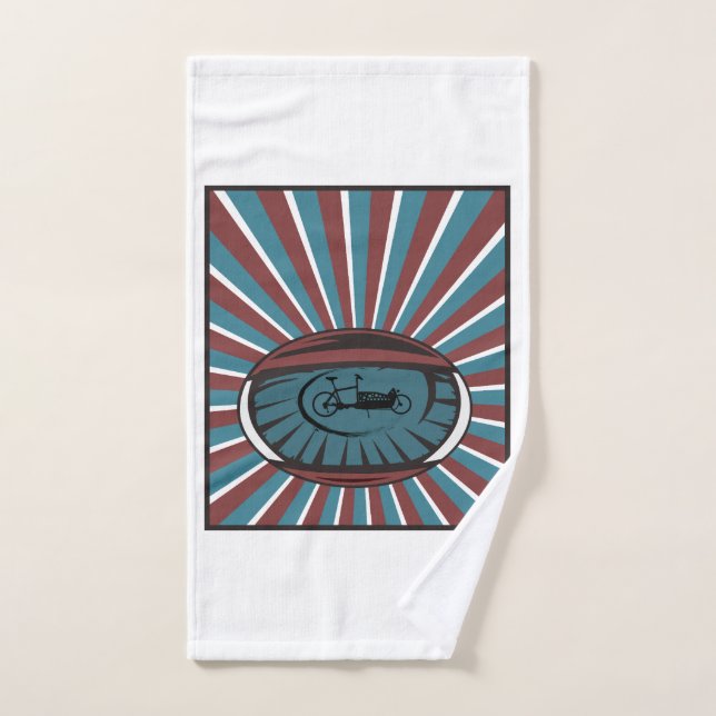 Lastenrad im Auge mit Strahlen Handtuch (Handtuch)