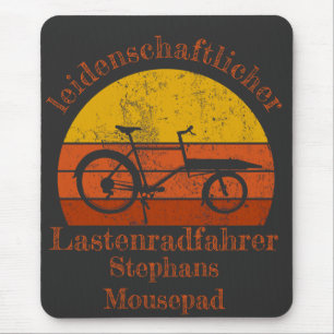 Lastenrad im Sonnenuntergang, Dein Name Mousepad