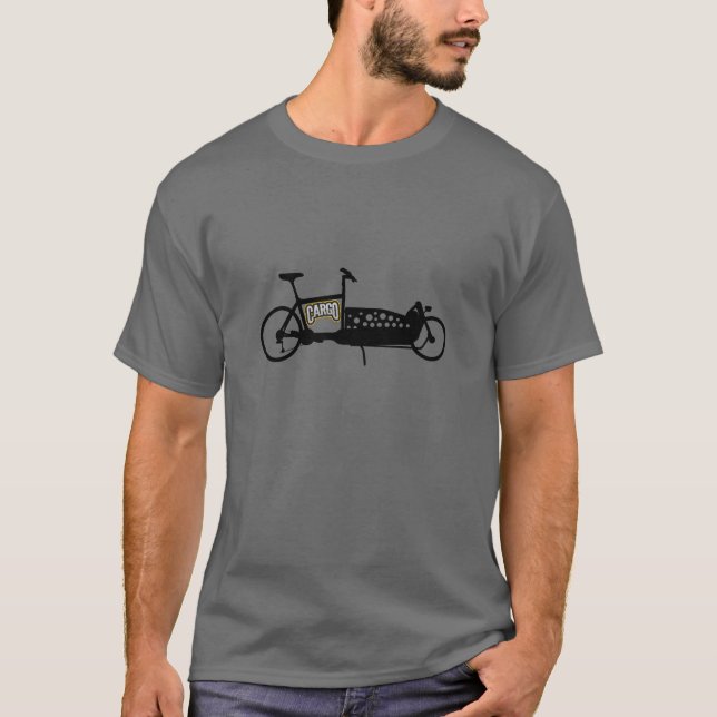 Lastenrad mit Arrowschrift dezentes Design T-Shirt (Vorderseite)