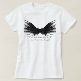 Laster Abstrakt Schwarze Flügel Alkohol-Tinte-Kuns T-Shirt