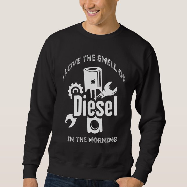 Lastkraftwagen I Liebe des Geruchs von Diesel am M Sweatshirt (Vorderseite)