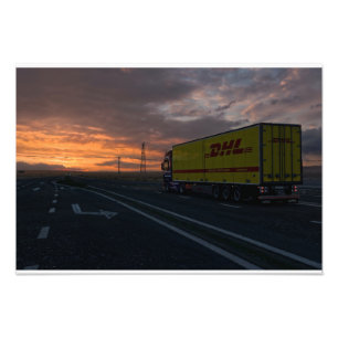 Lastkraftwagen in Kasachstan Fotodruck