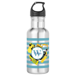 Lastkraftwagen mit Sonderbauart Blaustreifen Edelstahlflasche