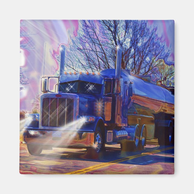 Lastkraftwagen Tanker Lkw Schwertransporte Geschen Magnet (Vorne)